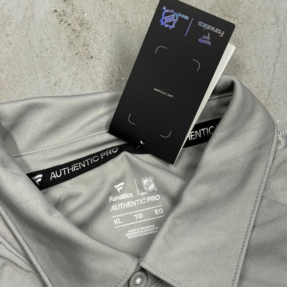 NWT Fanatics NHL Alumni Short Sleeve Golf Polo Shirt Stretch Grey XL - Picture 8 of 9